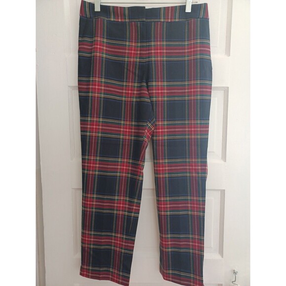 Talbots NWT plaid Hampshire ankle pants 10P woolblend trousers party holiday - Picture 1 of 10